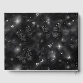 Save theDateat Sunrise– Elegant Glitter Butterflie Gastenboek (Achterkant)