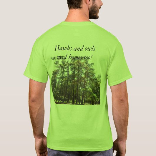 Save Thousand Oaks Park - haviken en uilen hebben T-shirt (Achterkant)