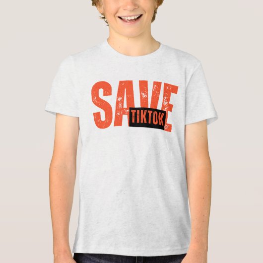 SAVE-TIKTOK-T-SHIRT Tri-Blend SHIRT (Voorkant)