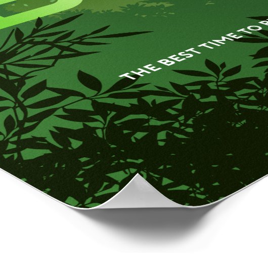 SAVE TREES Poster  Breathe Shades of Green (Hoek)