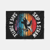 Save Turtles Sea Ocean Turtle Shirt  Fleece Deken (Voorkant (Horizontaal))