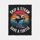 Save Turtles Sea Ocean Turtle Shirt Fleece Deken (Voorkant)