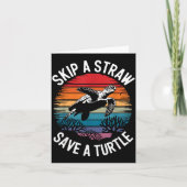 Save Turtles Sea Ocean Turtle Shirt  Kaart (Voorkant)
