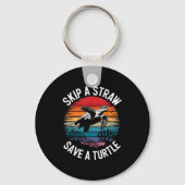 Save Turtles Sea Ocean Turtle Shirt Sleutelhanger (Voorkant)
