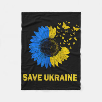 Save Ukraine Zonnebloem Vlinders Ik Steun Oekraine Fleece Deken