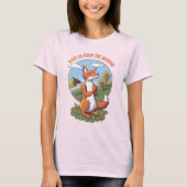 Save Us from the Humans – Praying Fox Design T-shirt (Voorkant)