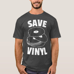Save Vinyl Records verontruste muziekliefhebbers T-shirt