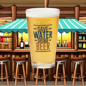 Save Water drink Bierbier Woordkunst Glas
