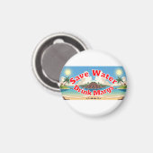 Save Water Drink Margs Trucker Hat Magneet (Voorkant / Achterkant)