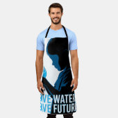  Save Water Save Future Apron Schort (Gedragen)