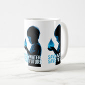 Save Water Save Future Koffiemok (Voorkant rechts)