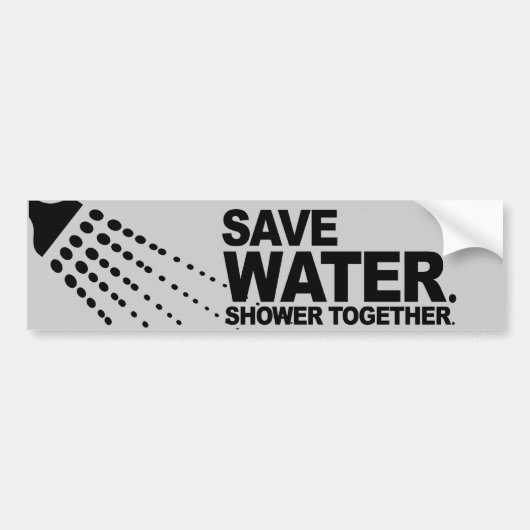 SAVE WATER SHOWER -.png Bumpersticker (Voorkant)