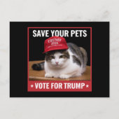 Save Your Pets Stem voor Trump Verkiezingscitaat Briefkaart (Voorkant)