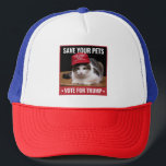 Save Your Pets Stem voor Trump Verkiezingscitaat Trucker Pet<br><div class="desc">Save Your Pets Stem voor Trump Verkiezing van de VS Grappige Quote Stem</div>