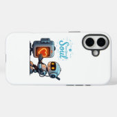Save Your Soul Schattigee Robot Holding Heart bero Case-Mate iPhone Case (Achterkant (horizontaal))