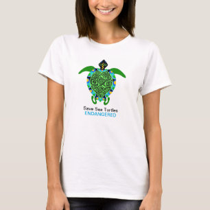 Save Zee TURTLES - Bedreigde dierenkaart T-shirt