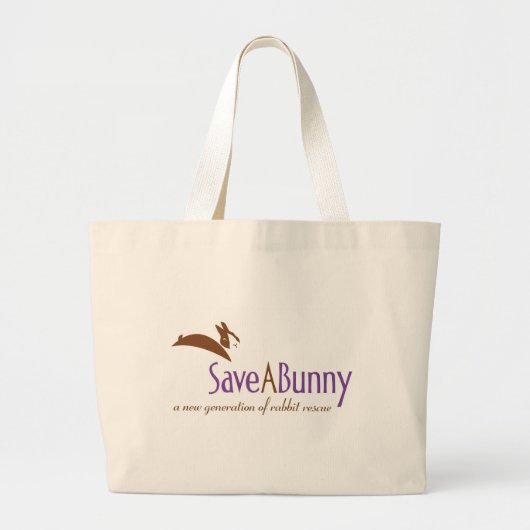 SaveABunny Logo Grote Tote Bag (Voorkant)