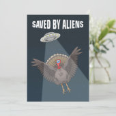 Saved By Aliens on Thanksgiving Feestdagenkaart (Staand voorkant)