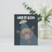 Saved By Aliens on Thanksgiving Feestdagenkaart (Staand voorkant)