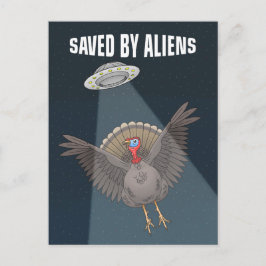 Saved By Aliens on Thanksgiving Feestdagenkaart