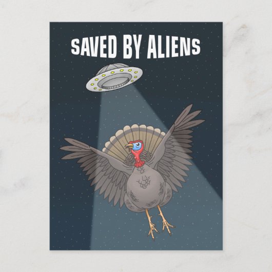 Saved By Aliens on Thanksgiving Feestdagenkaart (Voorkant)