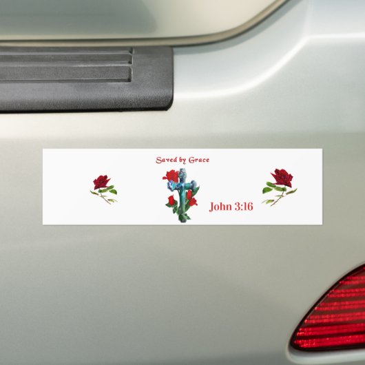 Saved By Grace Bumpersticker (Op auto)