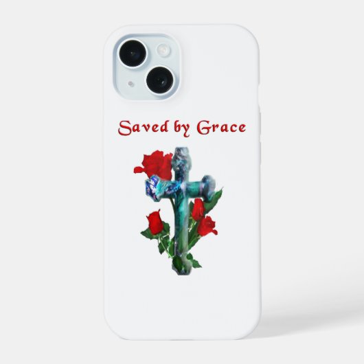 Saved By Grace iPhone 15 Case (Achterkant)