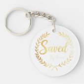 Saved by Grace Sleutelhanger - Cadeau voor trouwe  (Voorkant)
