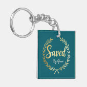 Saved by Grace Sleutelhanger - Cadeau voor trouwe (Voorkant Links)