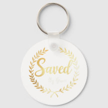 Saved by Grace Sleutelhanger - Cadeau voor trouwe 
