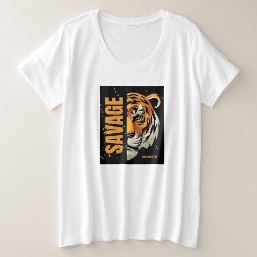 SAVEGE TIGERS .T-shirt VOOR VOETBAL EN TIGER LO Grote Maat T-shirt (Design voorkant)