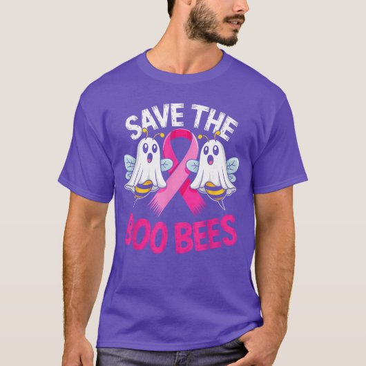 Savehe Boo Bees Funny Breast Cancer Awareness Hall T-shirt (Voorkant)