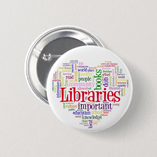 Savelibraries Ronde Button 5,7 Cm (Voorkant /achterkant)