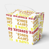 Saveloy, Chips & Curry Sauce. Bedankdoosjes (Achterkant)