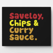 Saveloy, Chips & Curry Sauce. Fotoplaat (Voorkant)