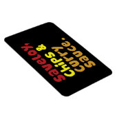 Saveloy, Chips & Curry Sauce. Magneet (Rechterzijde)