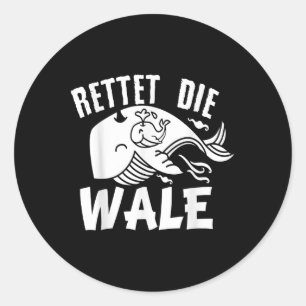 Saves the Whales Dierenbescherming Demonstratie E Ronde Sticker