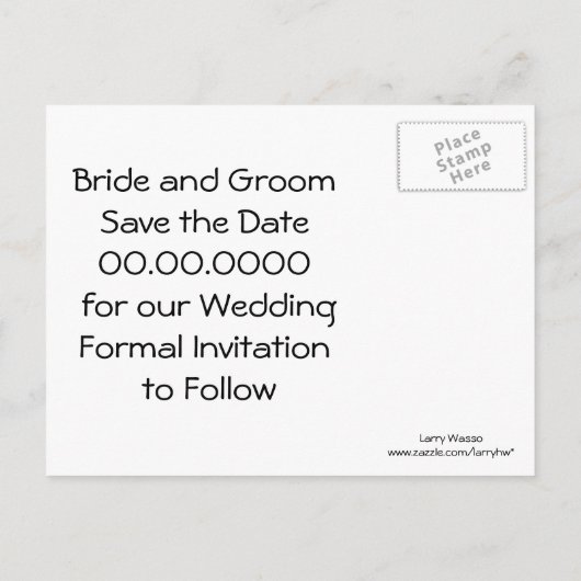 SaveThe Date Evenement en bruiloft Aankondigingskaart (Achterkant)