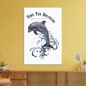 SaveTheDolphins - Gewikkeld canvas Afdruk (Insitu (Woonkamer))
