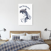 SaveTheDolphins - Gewikkeld canvas Afdruk (Insitu (Slaapkamer))