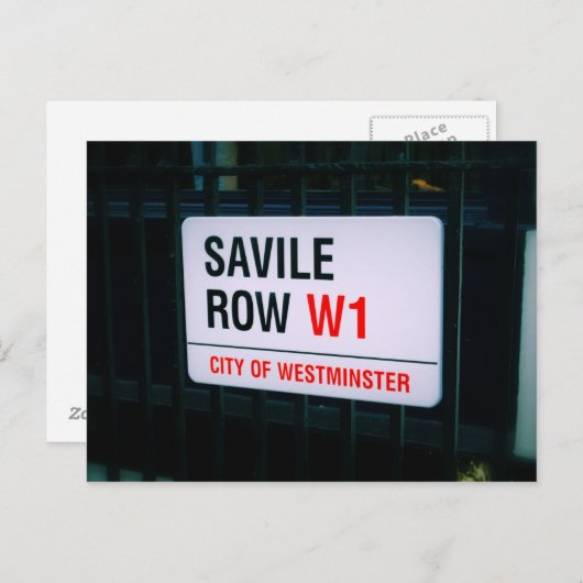 Savile Row - Londen - Briefkaart (Voorkant / Achterkant)