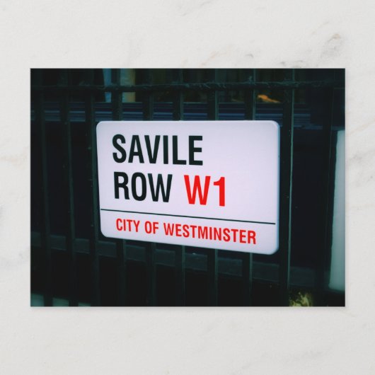 Savile Row - Londen - Briefkaart (Voorkant)