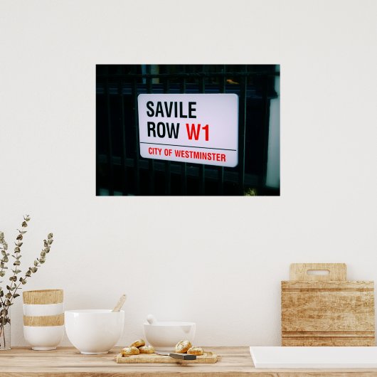 Savile Row - Londen - Poster (Keuken)