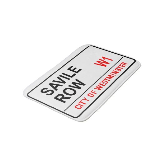 Savile Row Road Sign Badmat (Gekanteld)