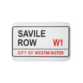 Savile Row Road Sign Badmat (Voorkant)