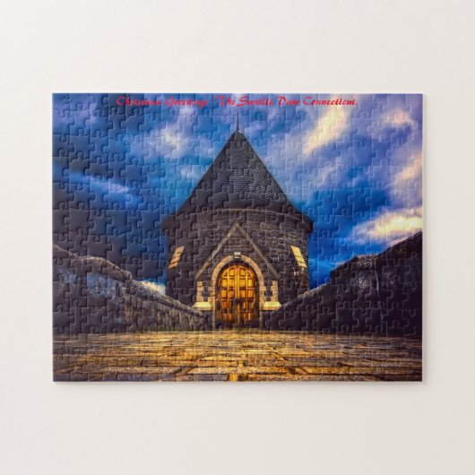 Saville Dam Connecticut.kerstgroeten Legpuzzel (Horizontaal)