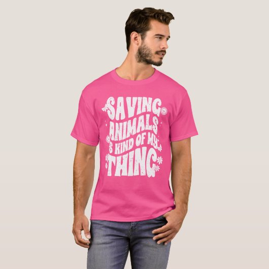 Saving Animals Is Kind Of Myhing Animal Foster A v T-shirt (Voorkant volledig)