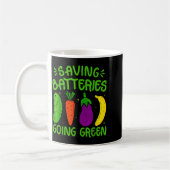 Saving Batteries Going Green Funny Inappropriate H Koffiemok (Links)