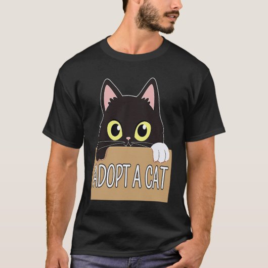 Saving Cats Cat Adoption Center Worker Adopteer ee T-shirt (Voorkant)