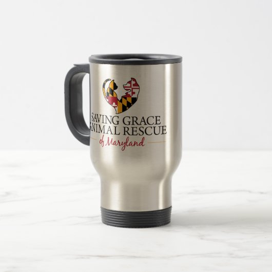 Saving Grace Travel Mug Reisbeker (Voorkant links)